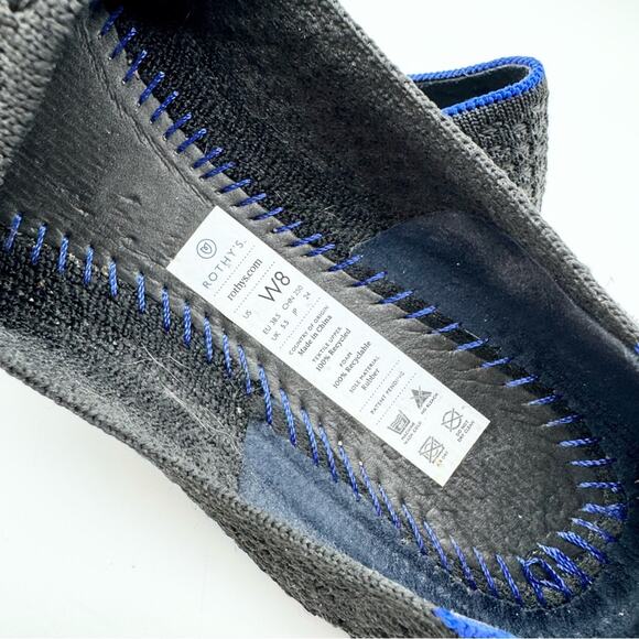 Rothy’s The Honeycomb Loafer Slip On Flats In Black Size 8 Office Preppy Comfort - Picture 12 of 13